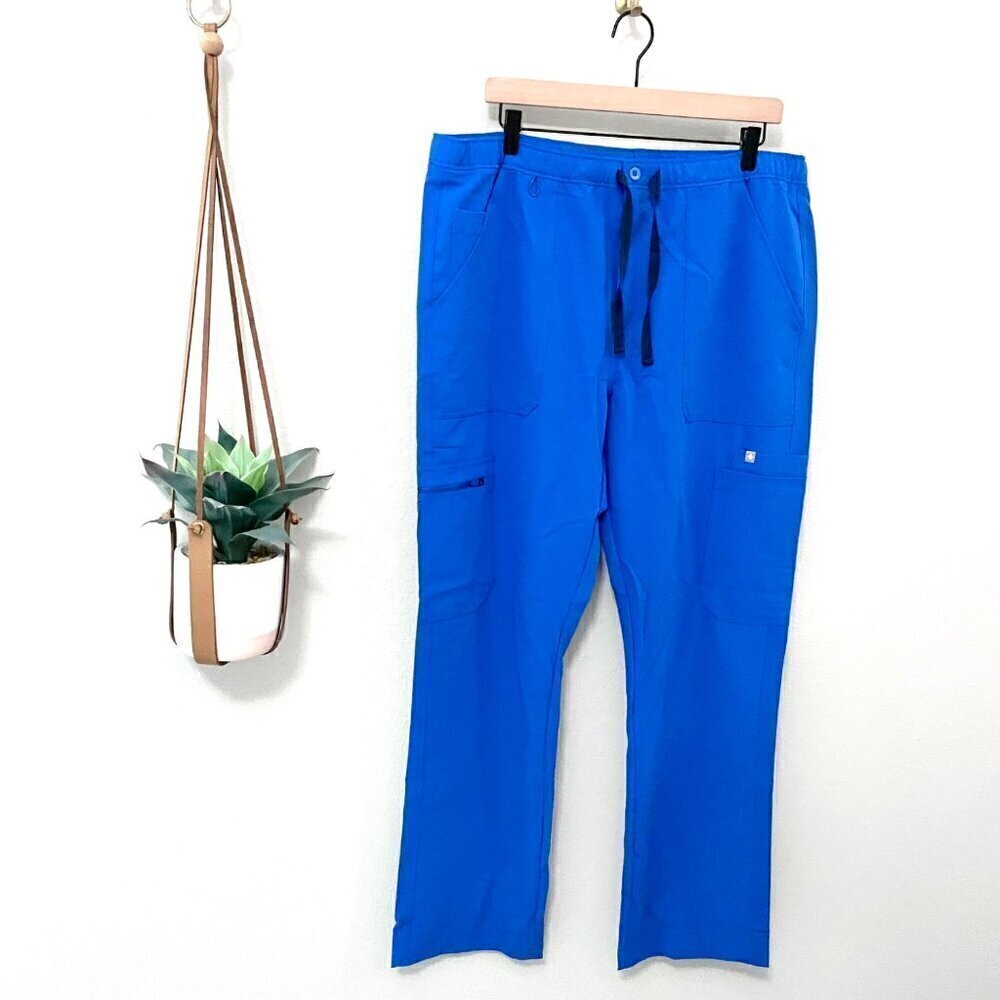 NWT FIGS Cairo Cargo Scrub Pants Royal Blue Men's Size XL - Picture 2 of 7